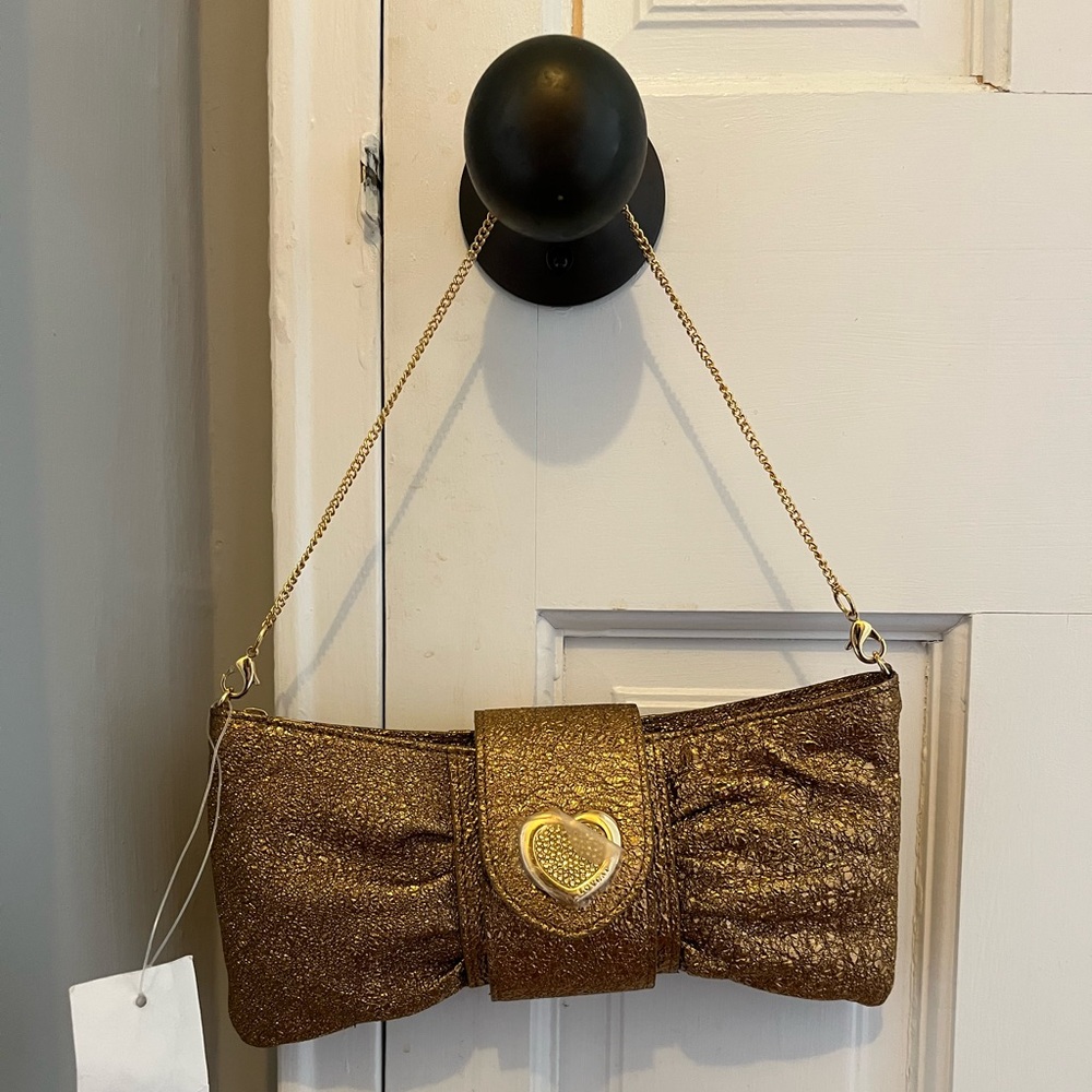 Lovcat Gold Evening Small Shoulder Bag/Clutch - NEW WITH TAGS/NEVER WORN